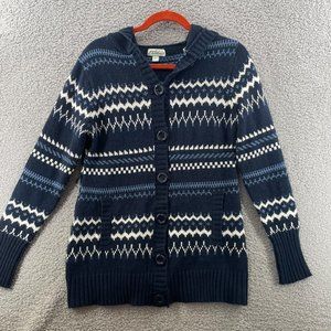 Great Northwest Women's Vintage Cardigan  Blue Knit Sweater Size Large